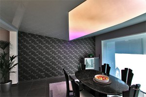 Wandbespannung Lichtdecke Wohnzimmer