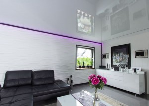 LED-Lichtleiste im Design-Wohnzimmer
