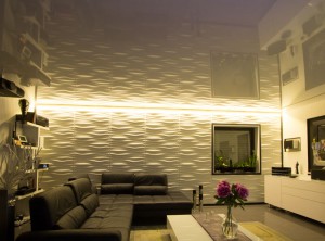 Spanndecken Wohnzimmer LED-Lichtleiste